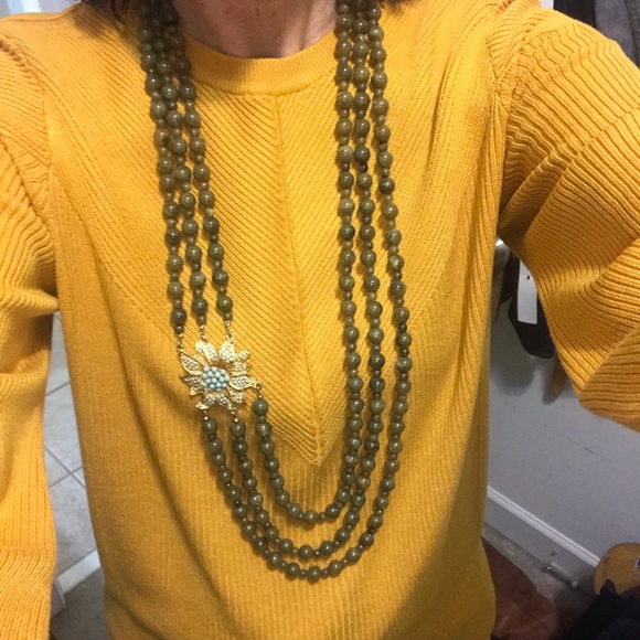 Anthropologie Lydell NYC 3 Strand “Jade” Necklace - Picture 8 of 8